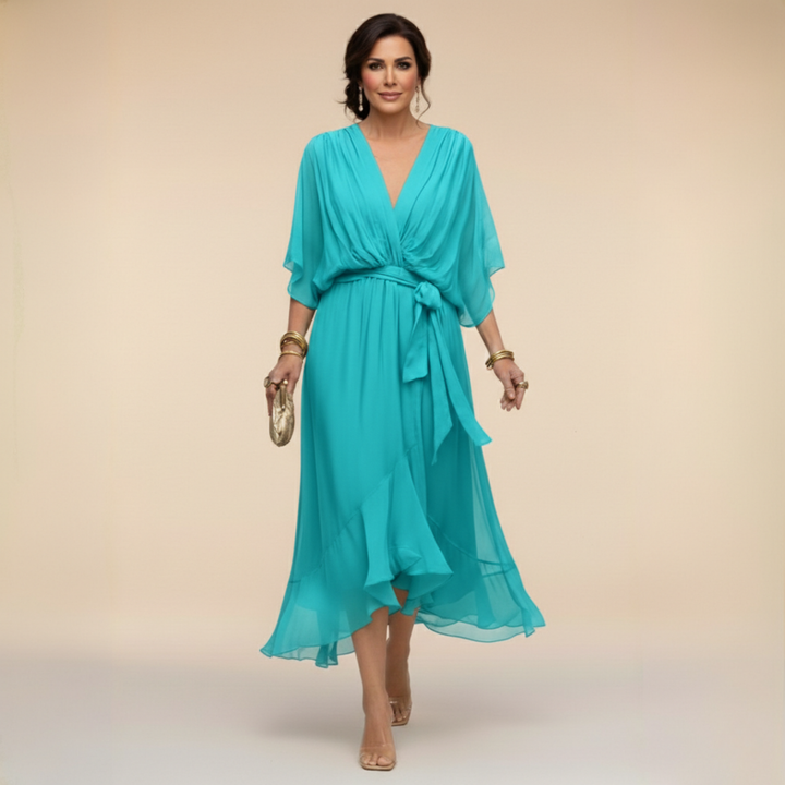 Monika | Kleid mit V-Ausschnitt