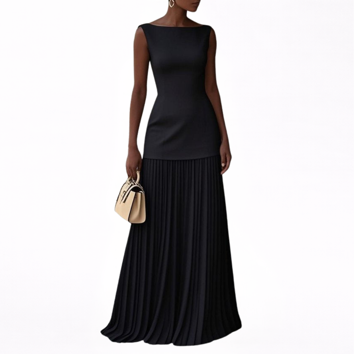 Celeste | Plissee-Maxikleid