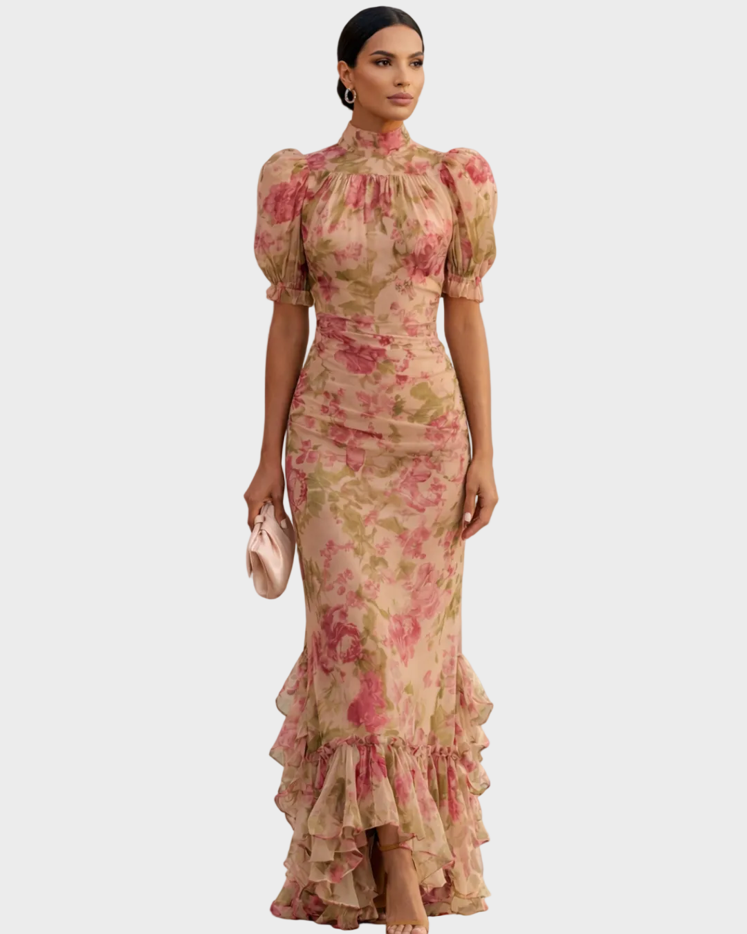 Rosa | Kleid mit Blumendruck