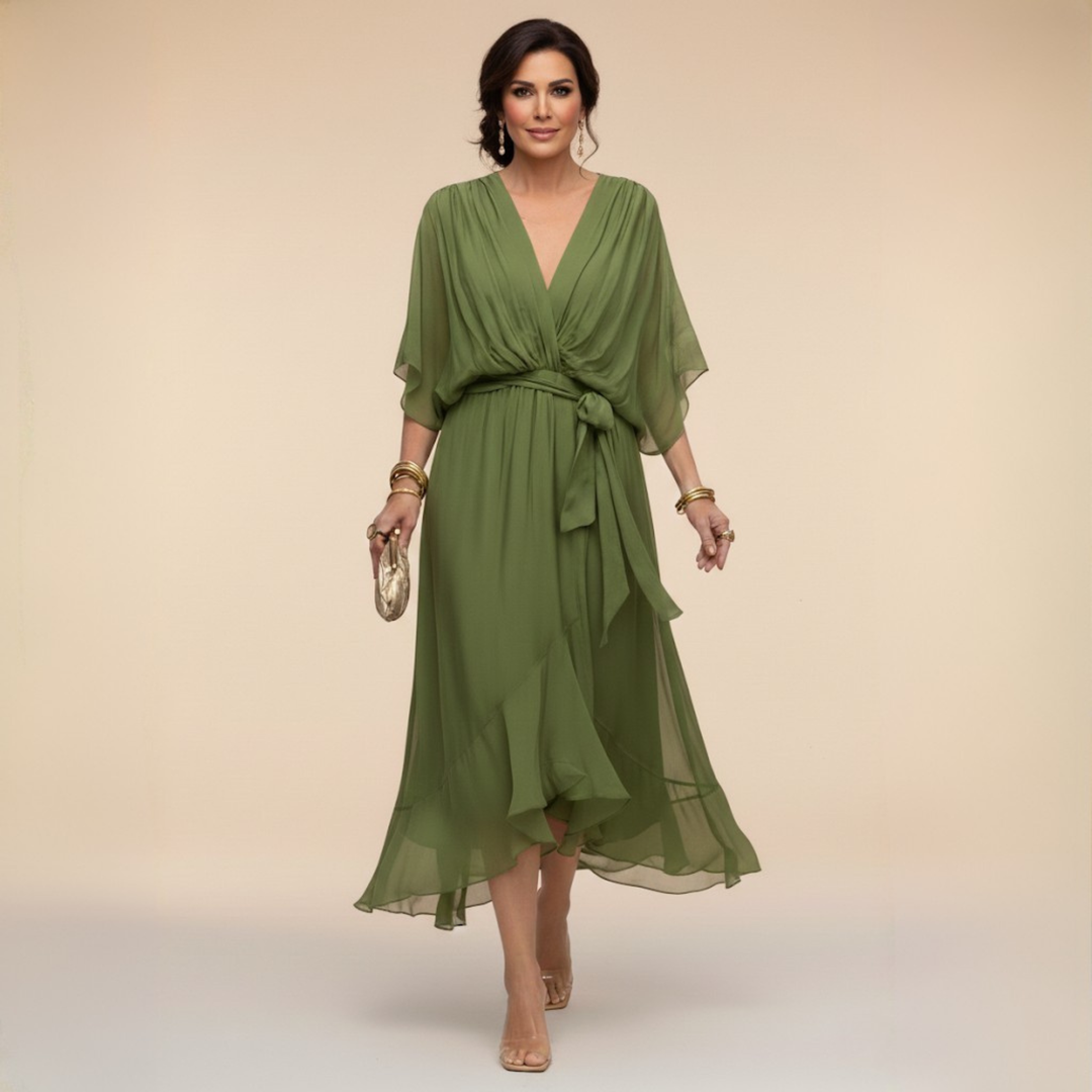 Monika | Kleid mit V-Ausschnitt