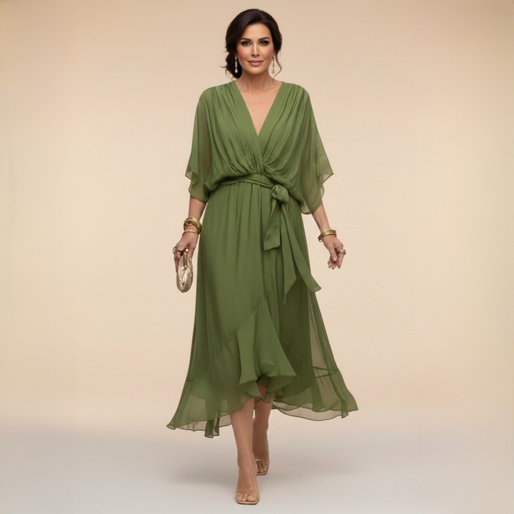Monika | Kleid mit V-Ausschnitt