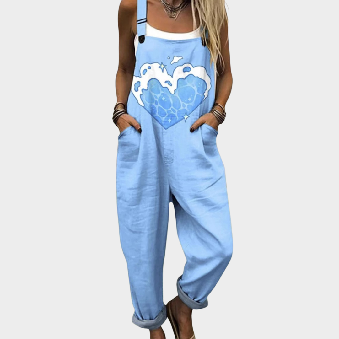 Andrea – Bequemer Overall mit Print