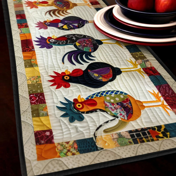Quilt-Tischläufer „Vogelparade"
