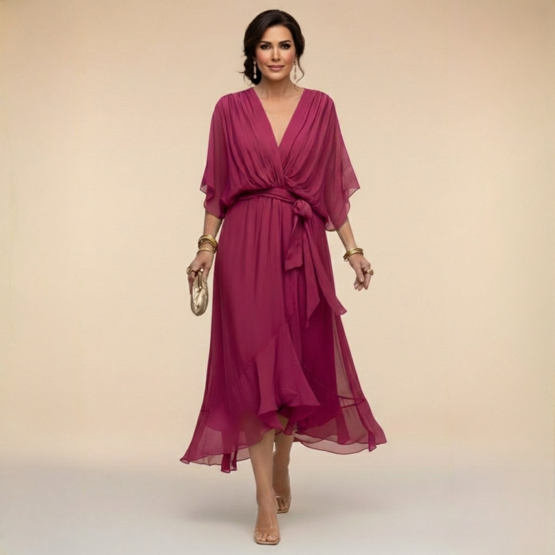 Monika | Kleid mit V-Ausschnitt