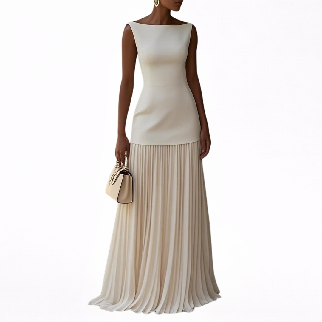 Celeste | Plissee-Maxikleid