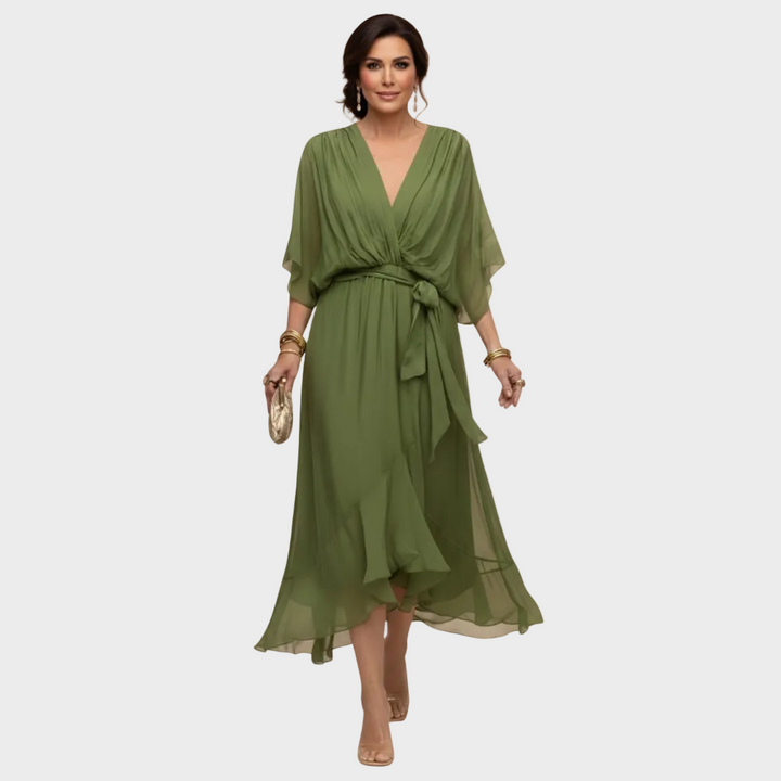 Monika | Kleid mit V-Ausschnitt