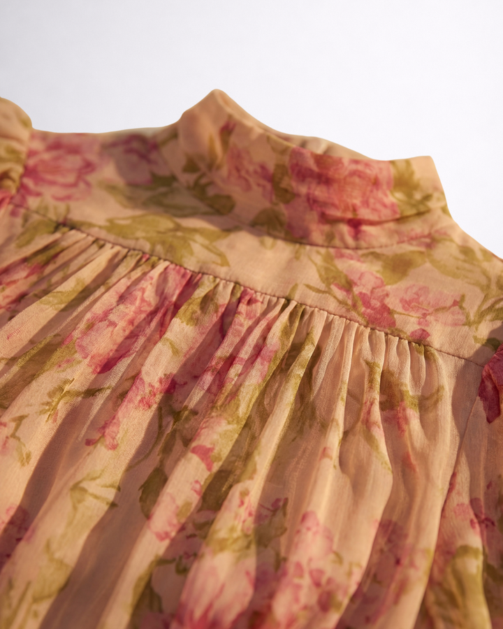 Rosa | Kleid mit Blumendruck