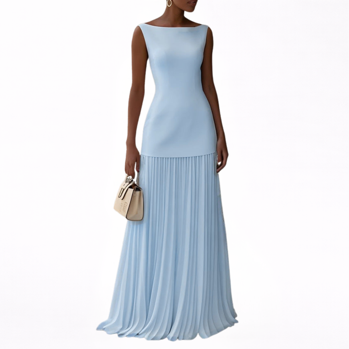 Celeste | Plissee-Maxikleid