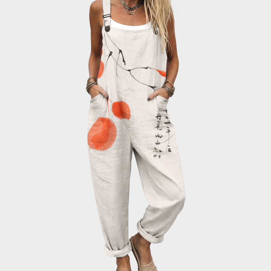 Rosa – Bequemer Overall mit Print