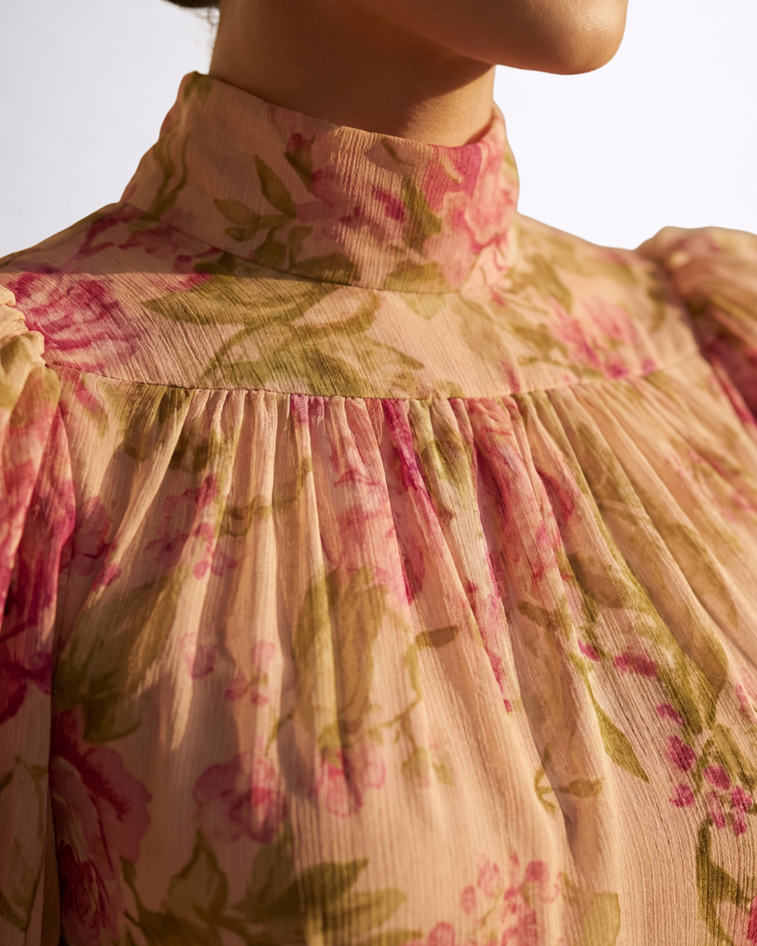 Rosa | Kleid mit Blumendruck