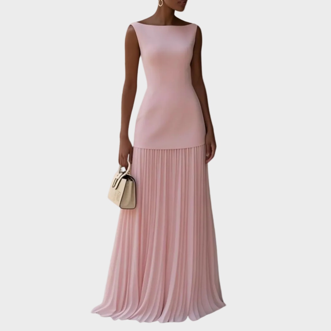 Celeste | Plissee-Maxikleid