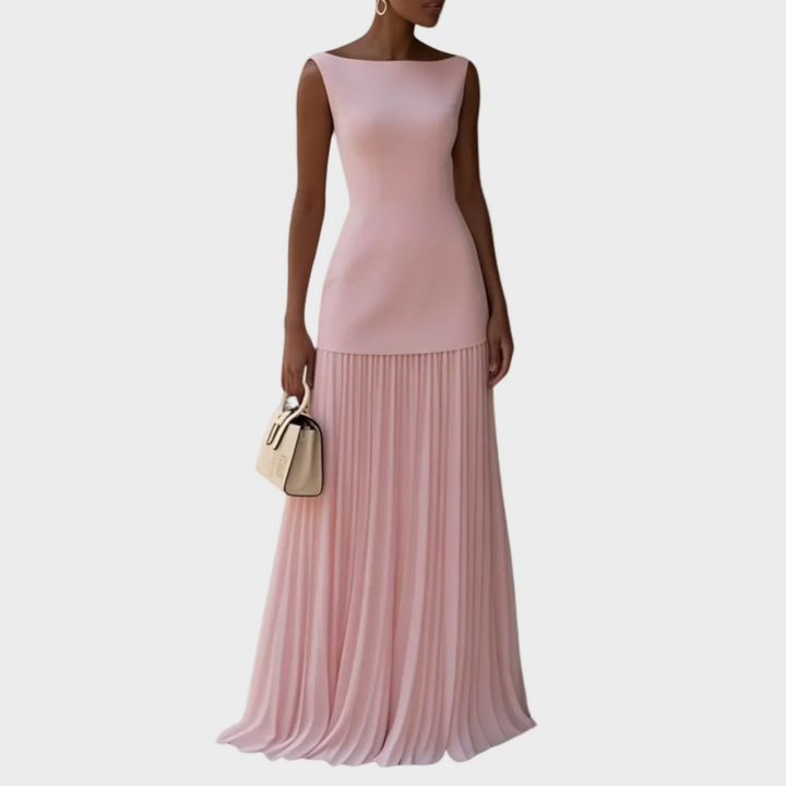 Celeste | Plissee-Maxikleid