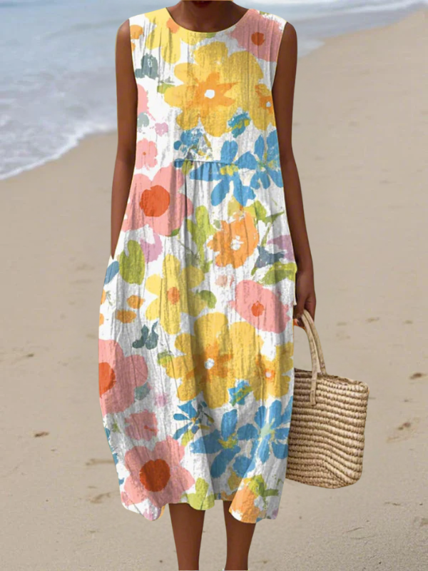 Ella | Leichtes ärmelloses Sommerkleid