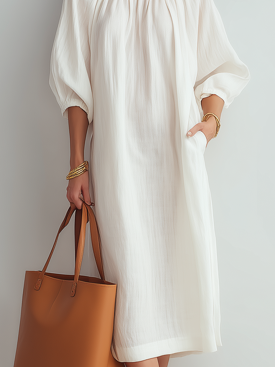 Luna | Buntes Crêpe-Kleid