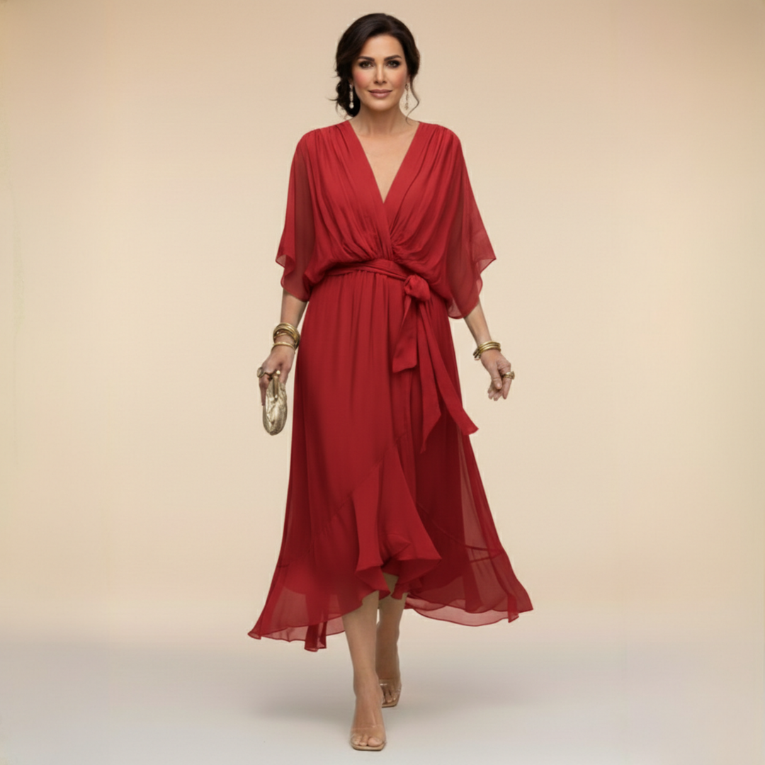 Monika | Kleid mit V-Ausschnitt