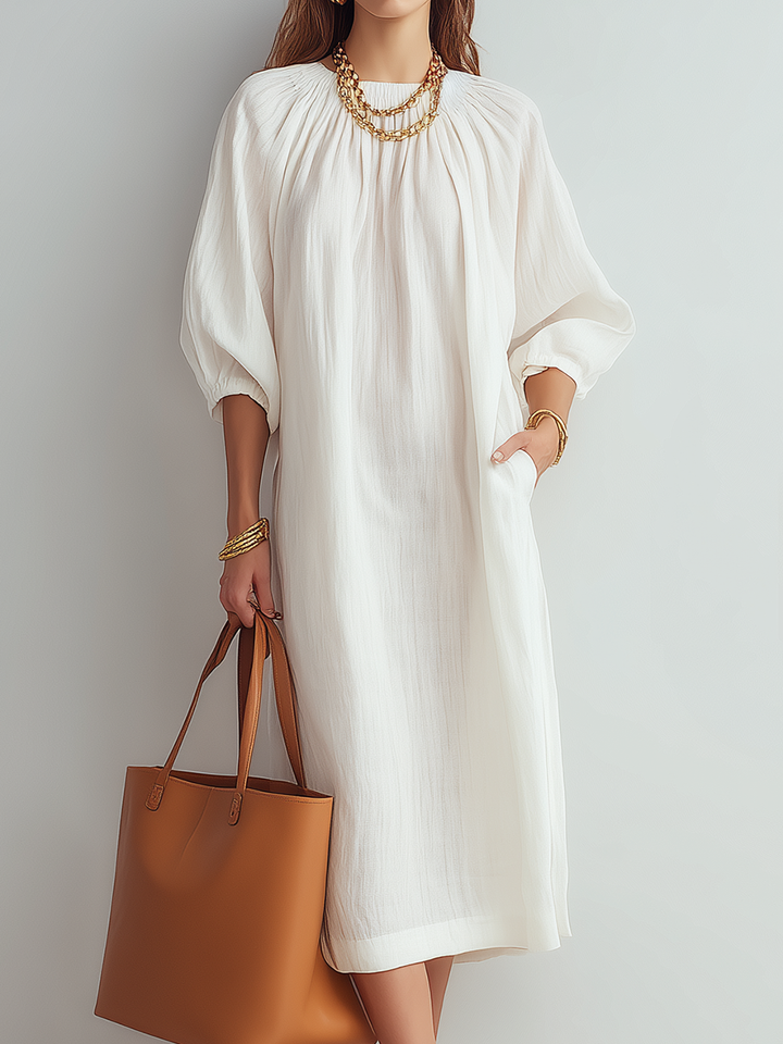 Luna | Buntes Crêpe-Kleid