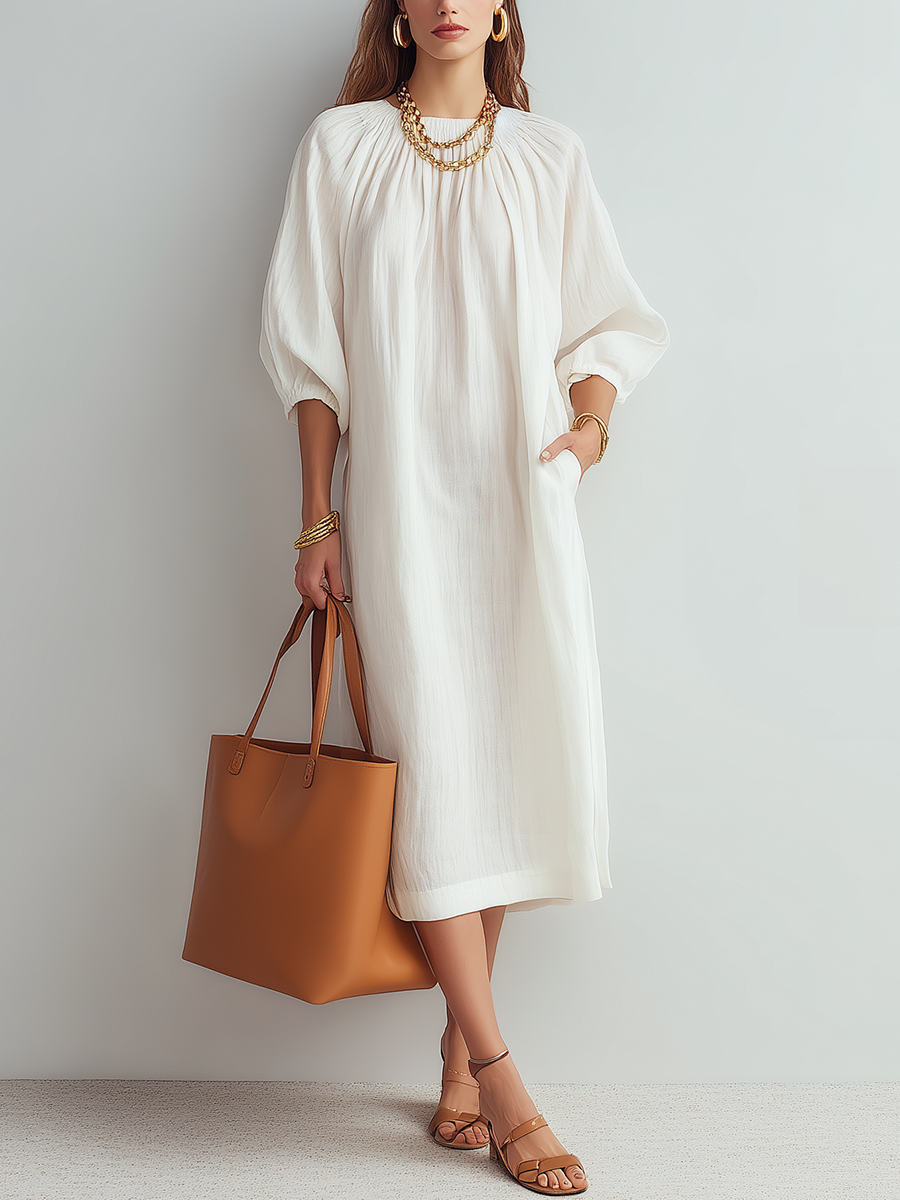 Luna | Buntes Crêpe-Kleid