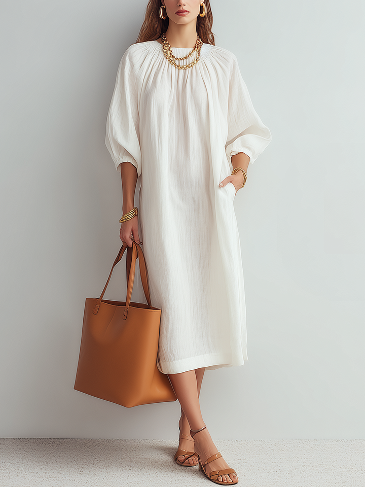 Luna | Buntes Crêpe-Kleid