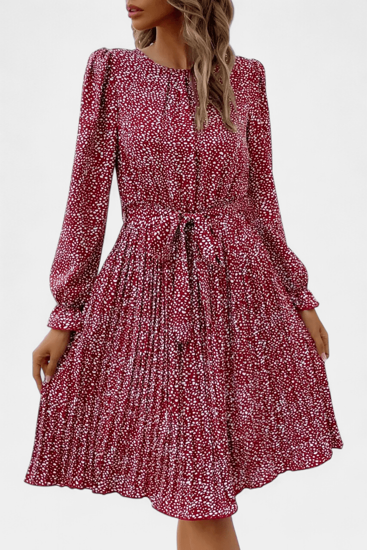 Agnes | Plisseekleid mit Leopardenmuster
