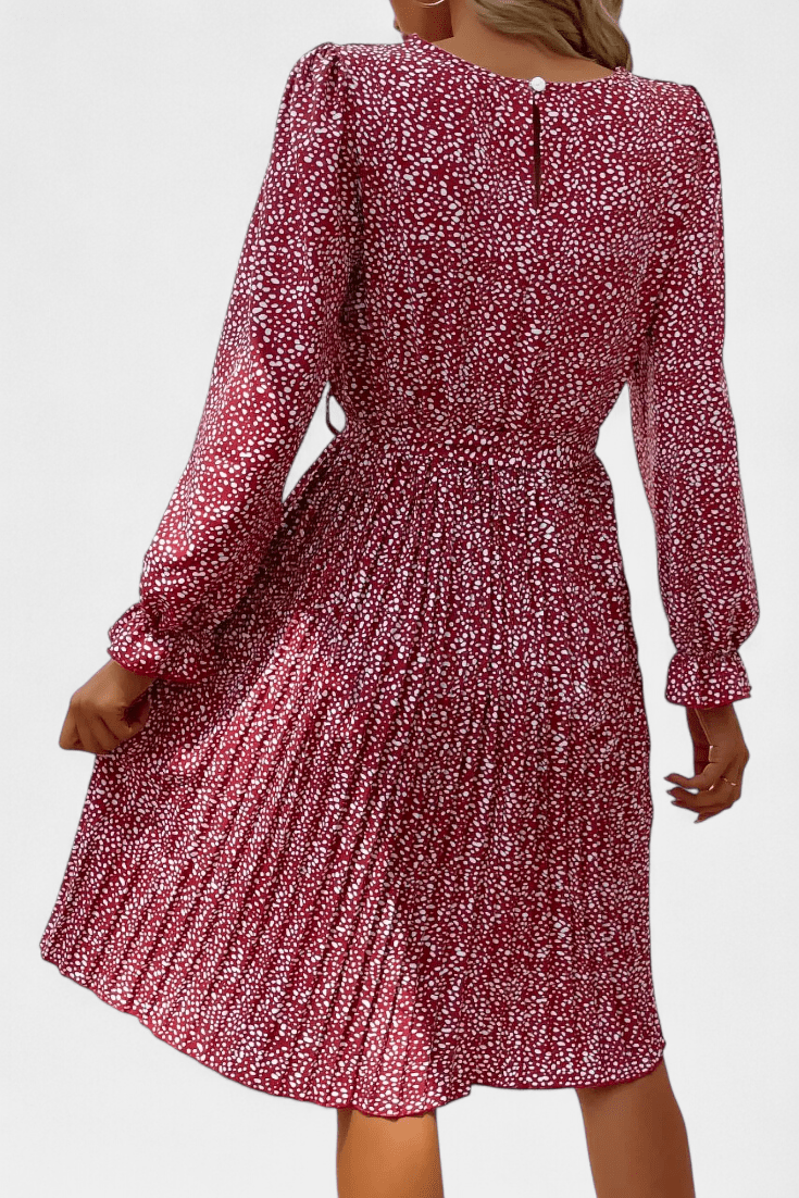 Agnes | Plisseekleid mit Leopardenmuster