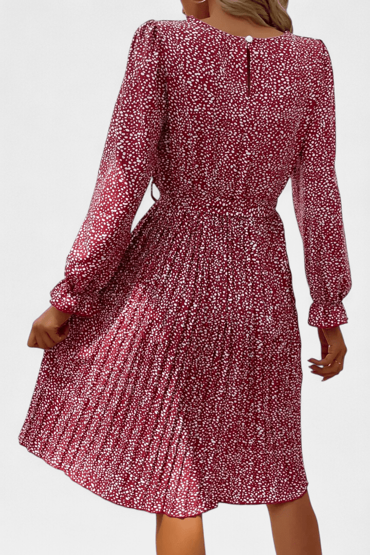 Agnes | Plisseekleid mit Leopardenmuster