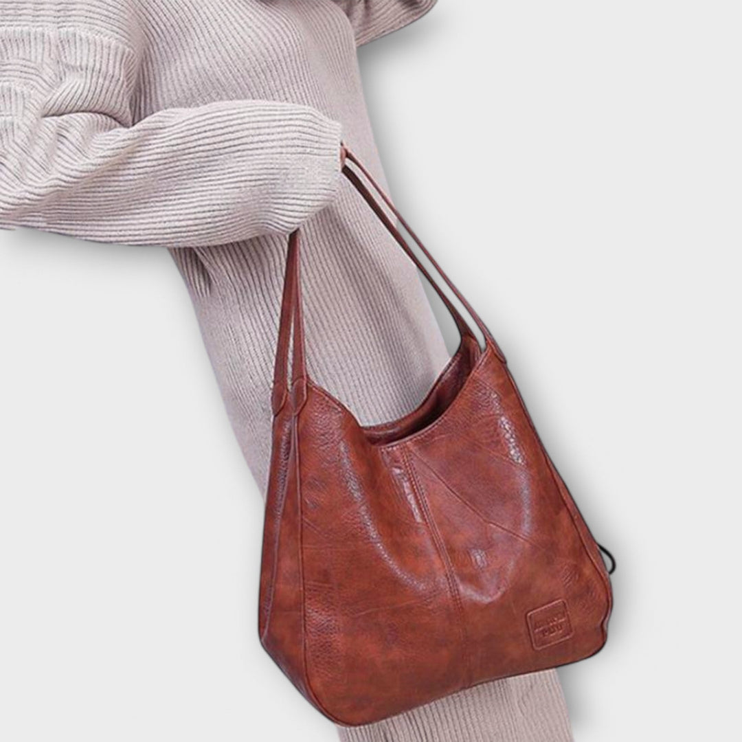 Albertine | Klassische Vintage-Leder-Tote-Bag