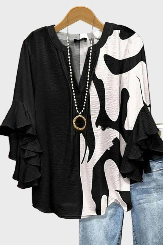 Amalie | Bluse mit abstraktem Design