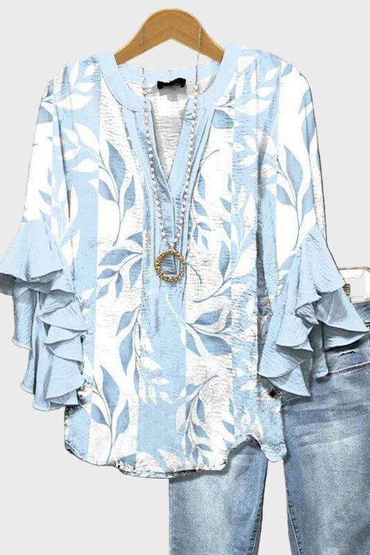 Anna | Hellblaue Bluse