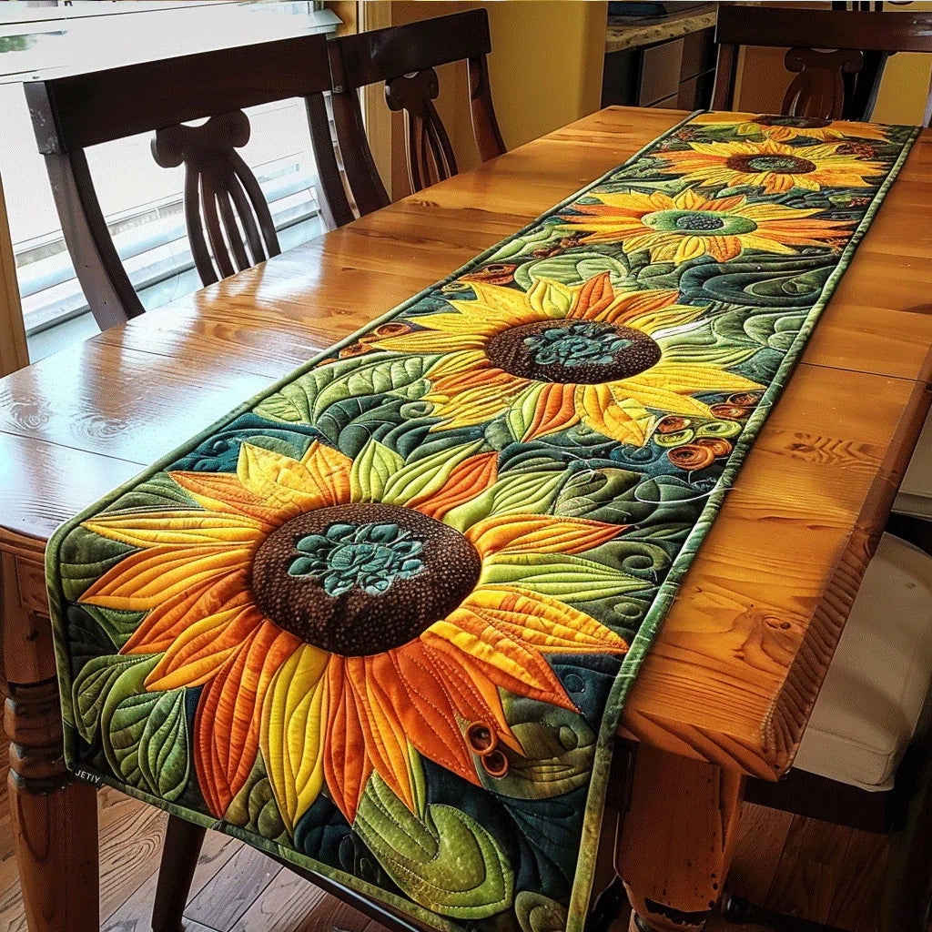 Quilt-Tischläufer „Sonnenblumengarten"