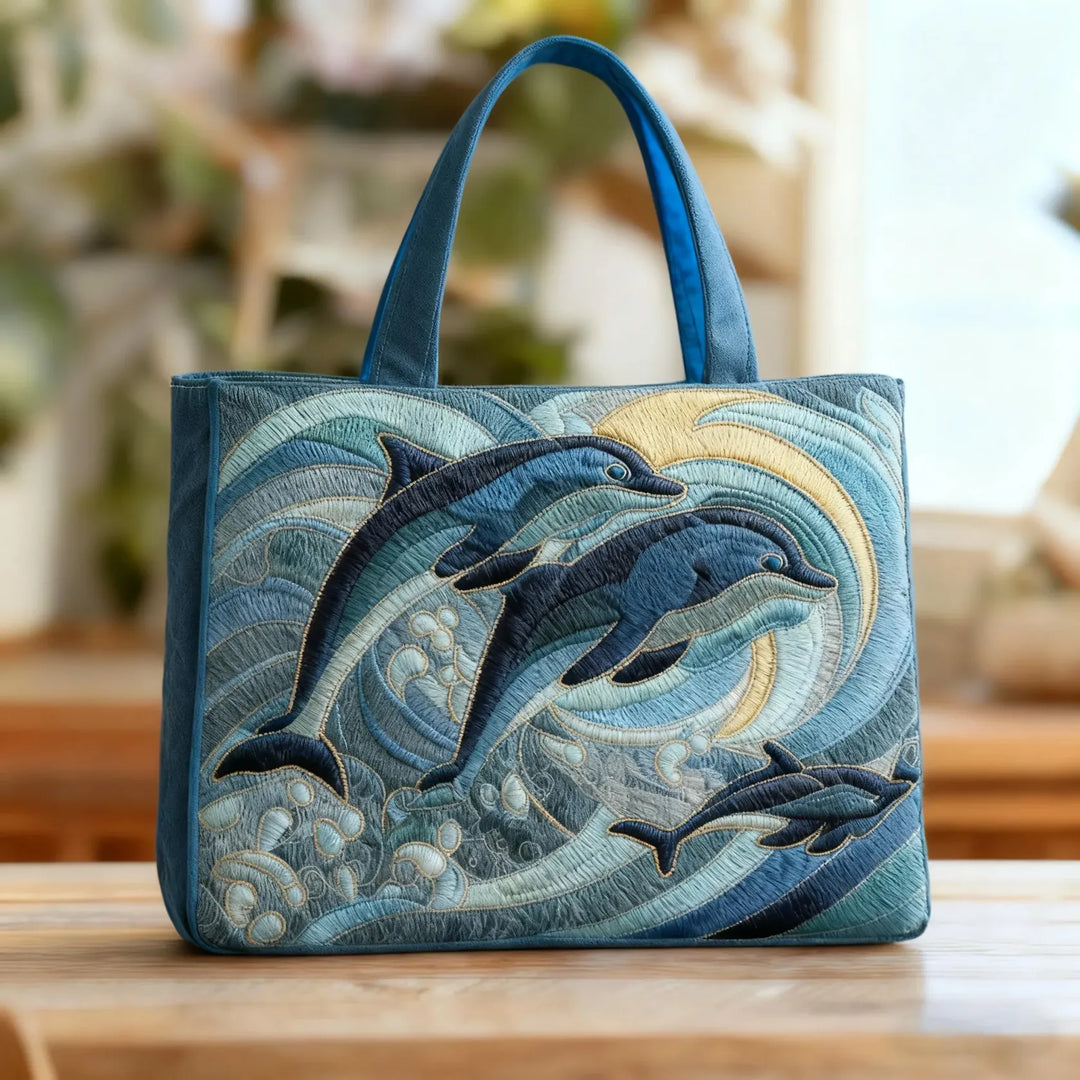 Handwerkstasche – Delfin im Ozean