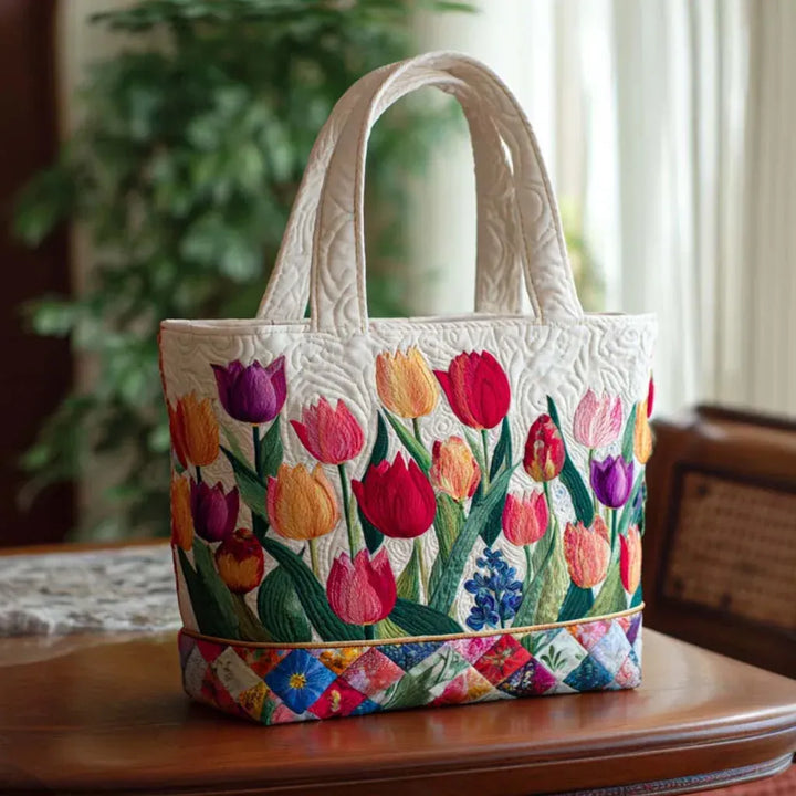 Quilt-Tasche „Tulpengarten"
