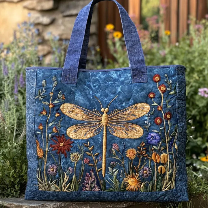 Quilt-Tote-Bag – Goldene Libelle