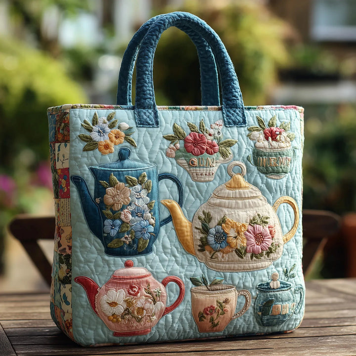 Quilt-Tasche mit Blumenmuster