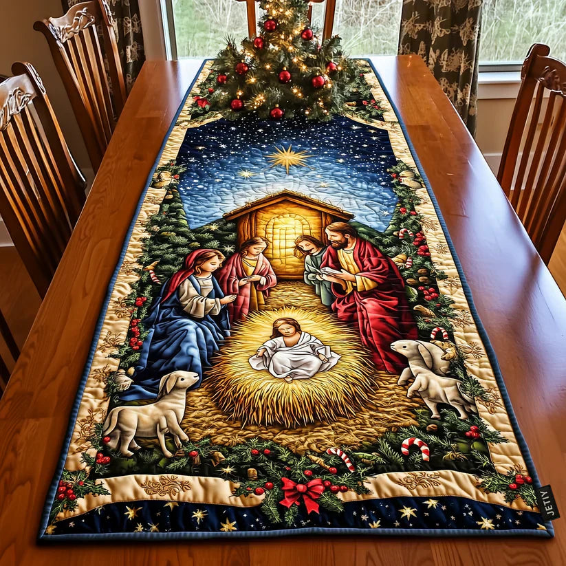 Quilt-Tischläufer – Stern von Bethlehem