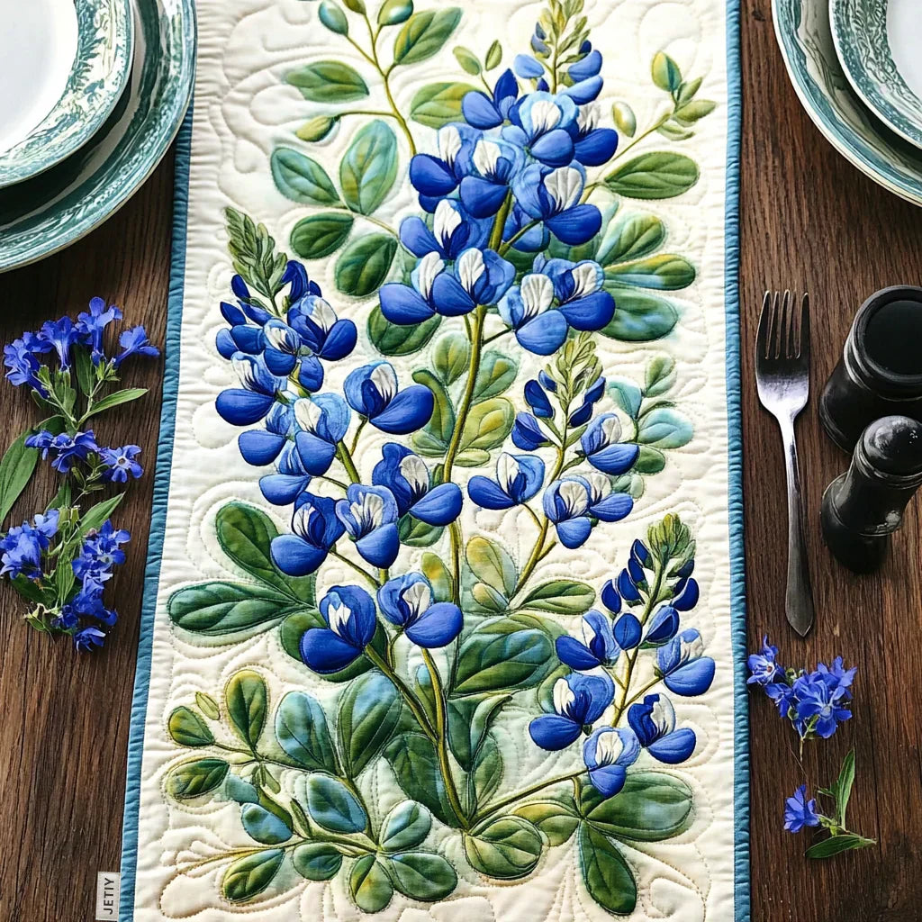 Quilt-Tischläufer „Lupinen-Serenade"