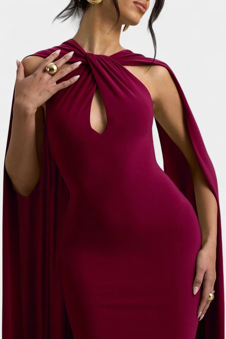 Cécile | Maxikleid mit Fallfalten