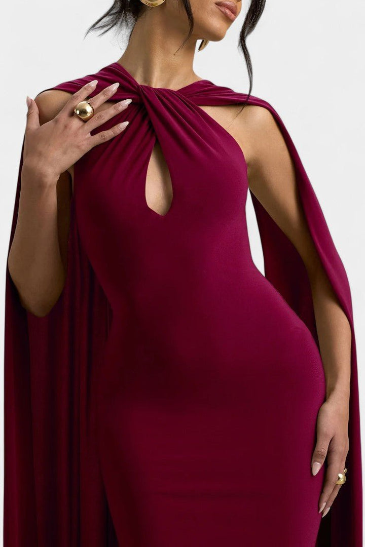 Cécile | Maxikleid mit Fallfalten