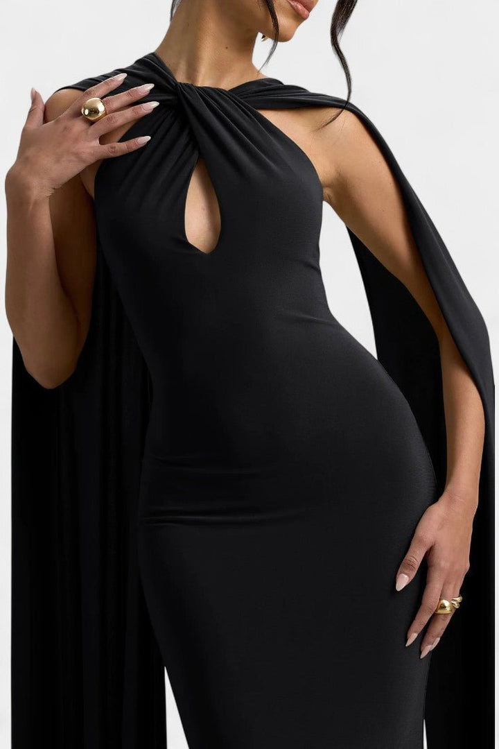Cécile | Maxikleid mit Fallfalten