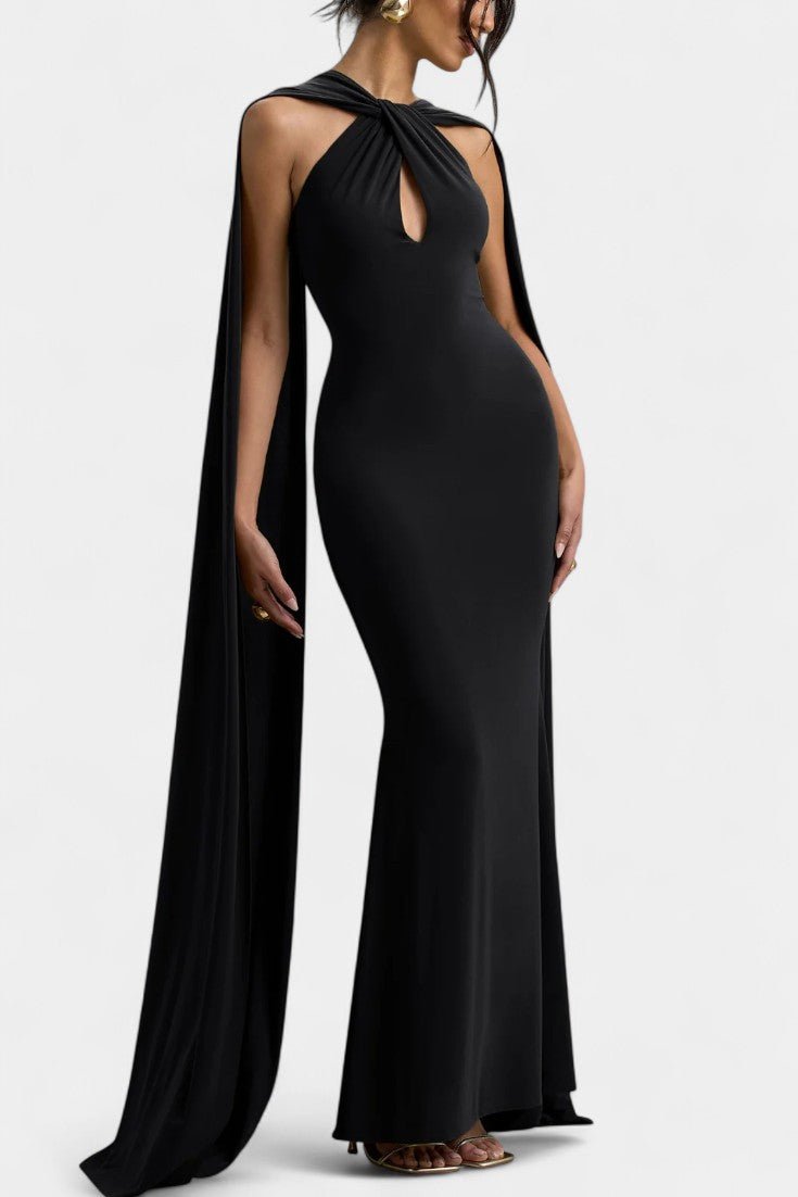 Cécile | Maxikleid mit Fallfalten