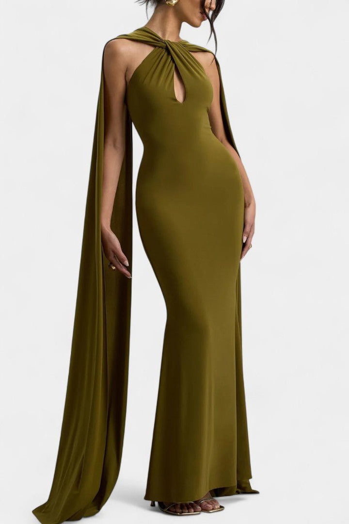 Cécile | Maxikleid mit Fallfalten