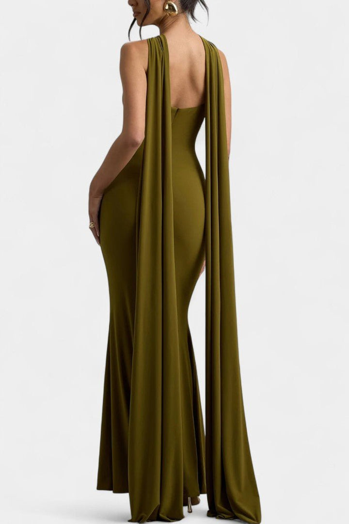 Cécile | Maxikleid mit Fallfalten