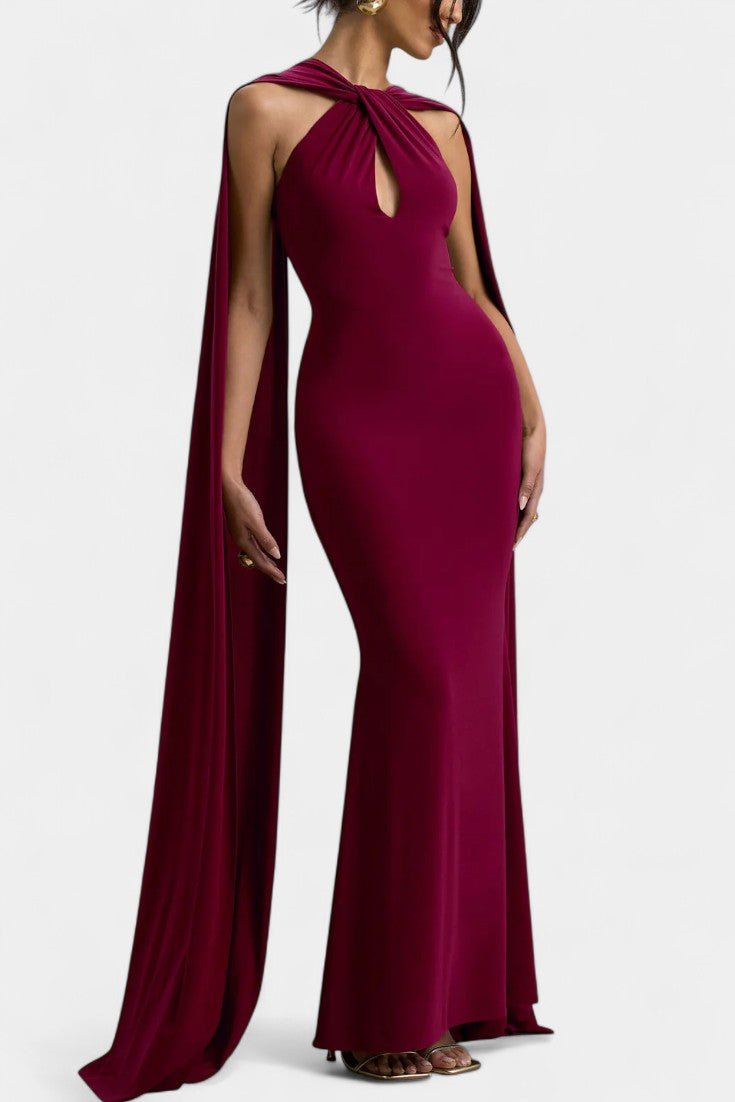 Cécile | Maxikleid mit Fallfalten