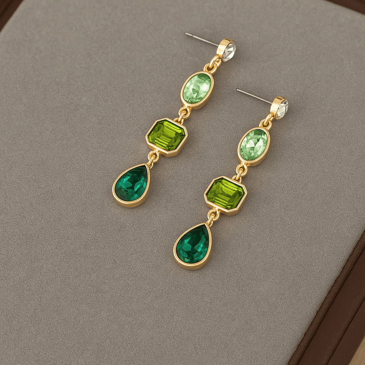 Edith | Grüne Ohrringe mit elegantem Design