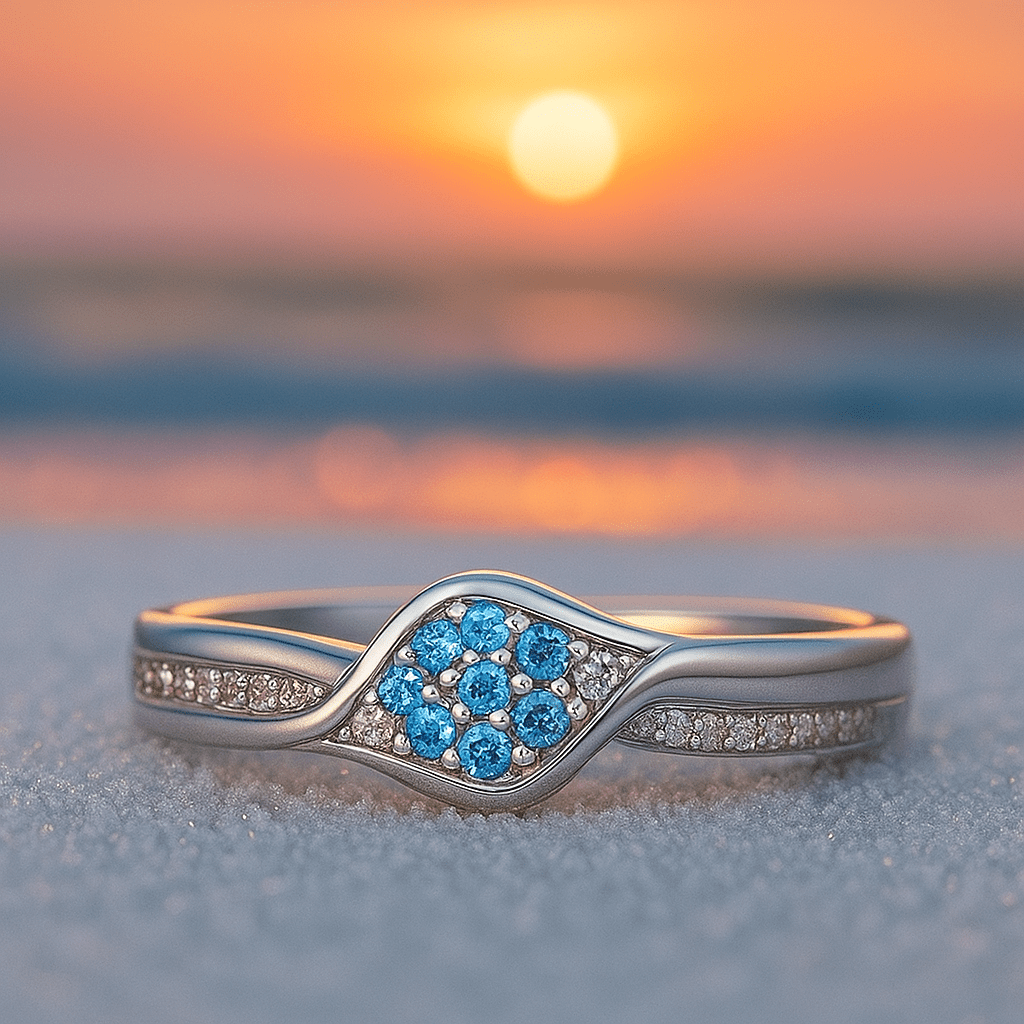 Edith | Blau-Silber-Ring
