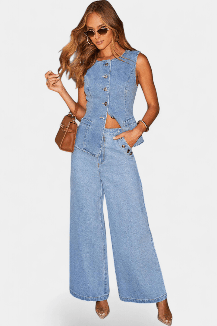 Emma | Denim-Kombi-Set