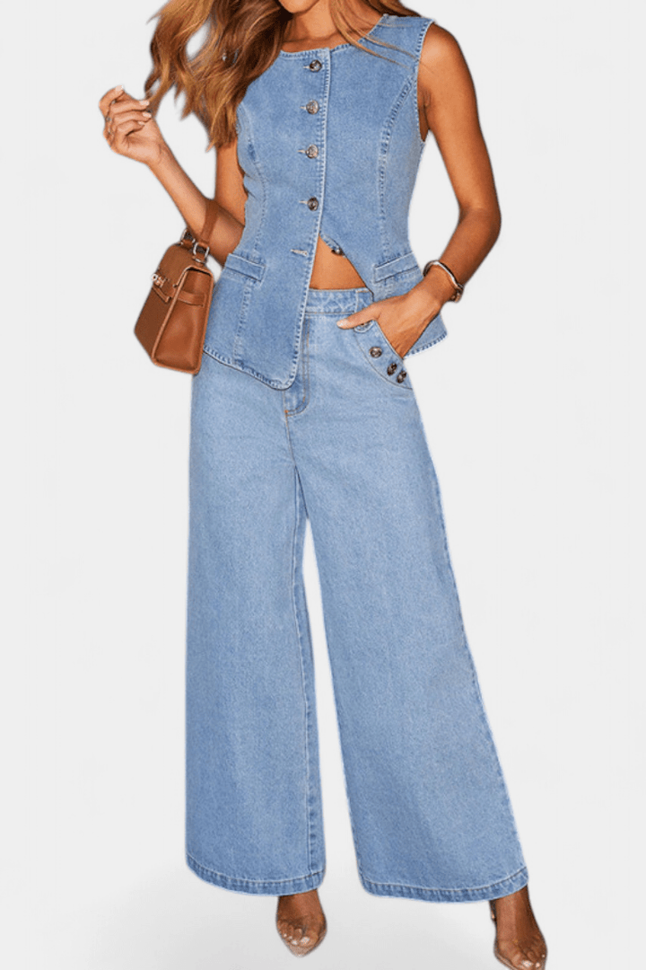 Emma | Denim-Kombi-Set