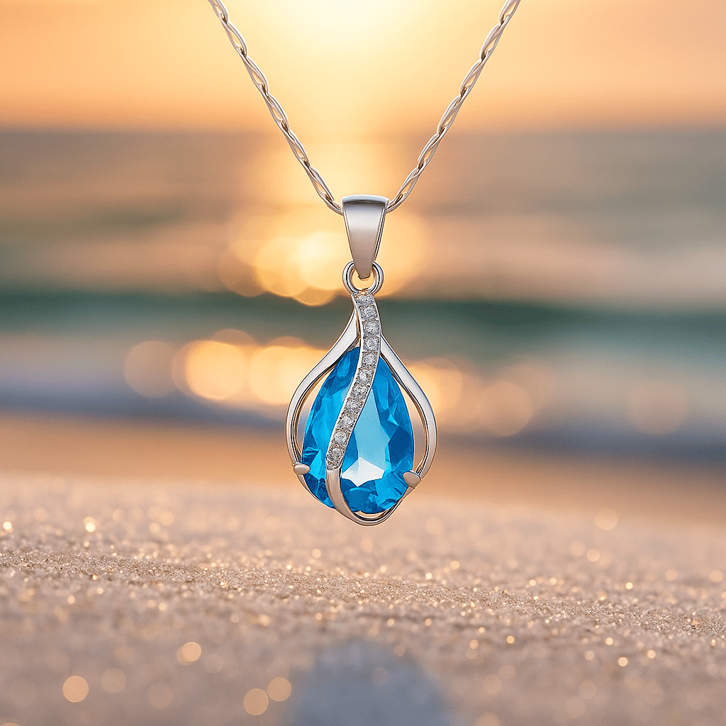 Philippa | Kette mit blauem Zirkon