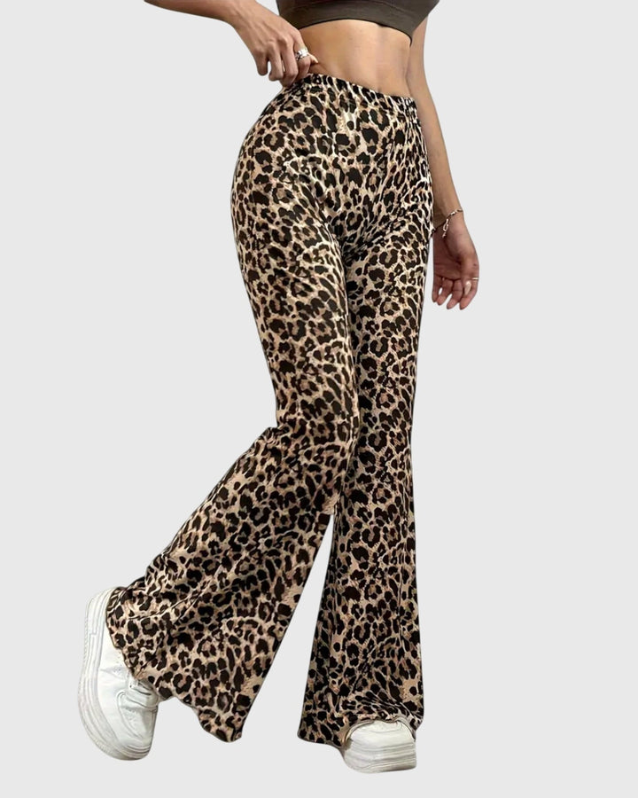 Rita Bootcut-Hose mit Leopardenmuster