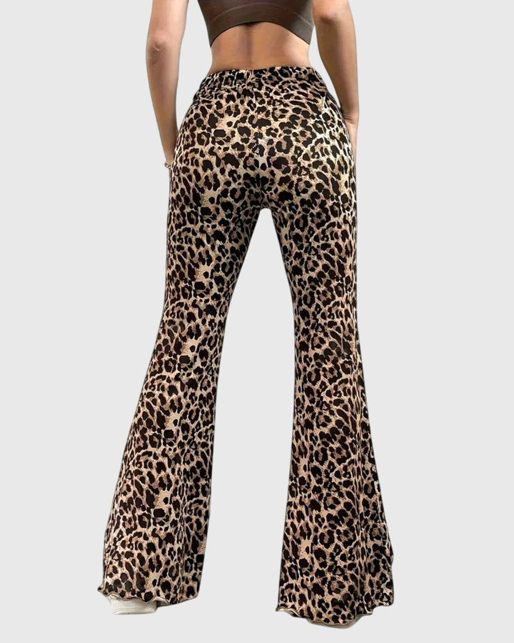 Rita Bootcut-Hose mit Leopardenmuster