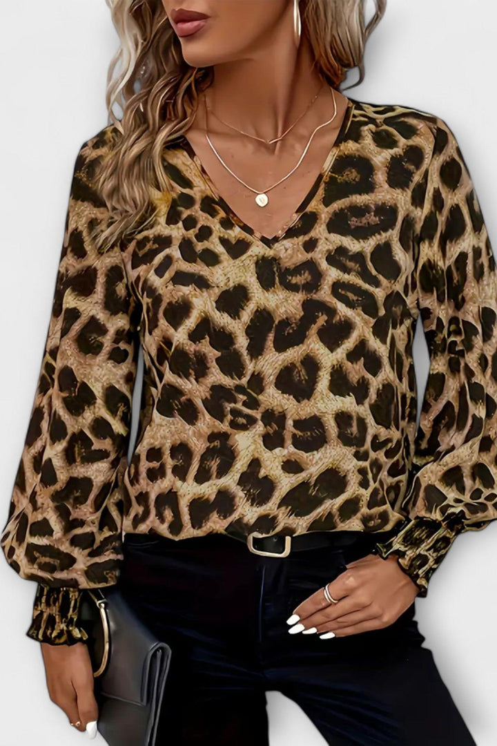 Grit | Bluse mit Leopardenmuster